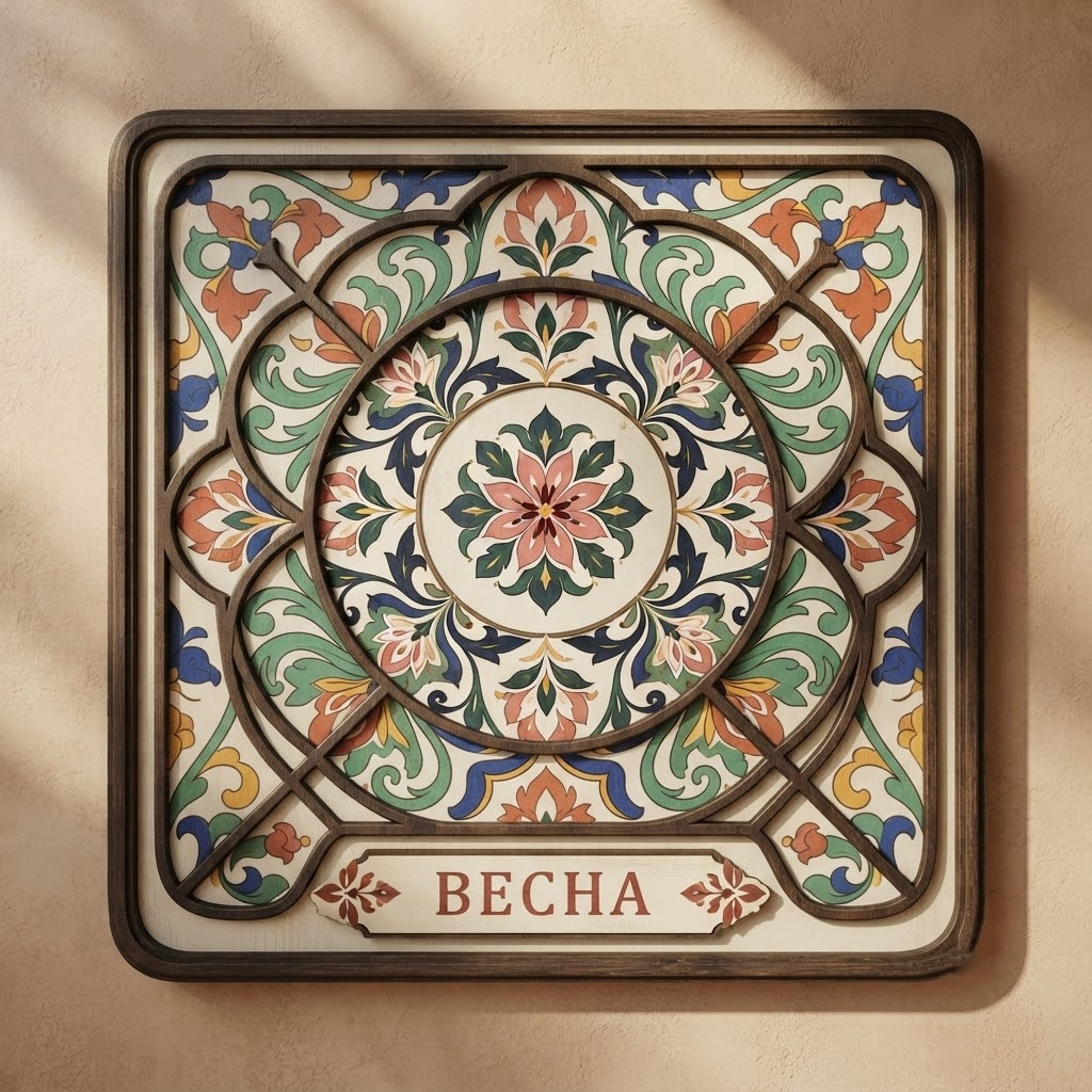 Mandala Wooden Sign, Personalized Wall Art, Moroccan Boho Decor, Name Sign Custom, Bohemian Home Hanging, Geometric Wood Carving, Housewarming Gift