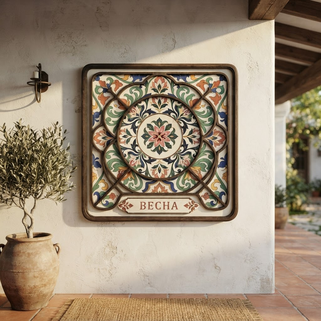 Mandala Wooden Sign, Personalized Wall Art, Moroccan Boho Decor, Name Sign Custom, Bohemian Home Hanging, Geometric Wood Carving, Housewarming Gift