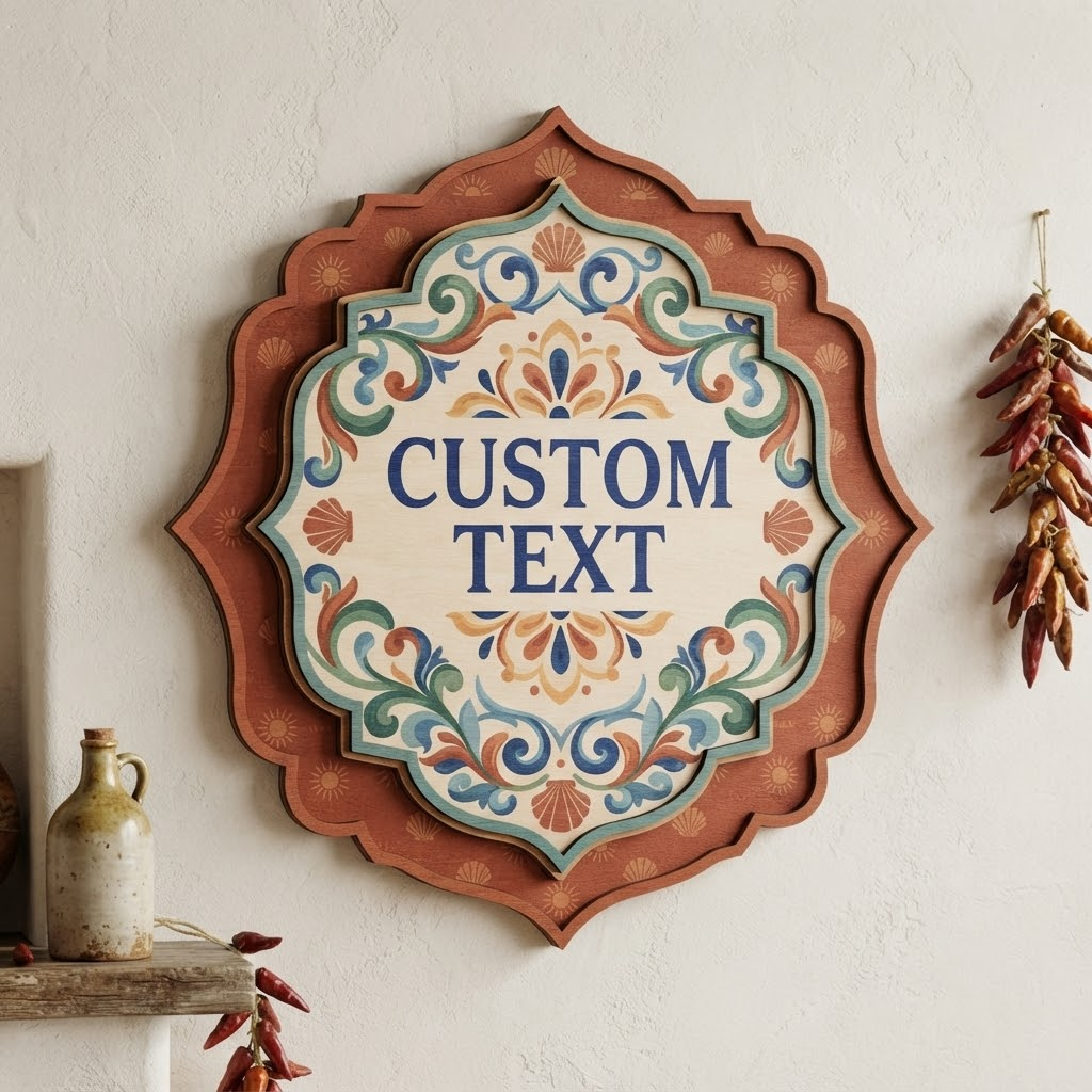 Custom Wood Sign, Boho Mandala Wall Art, Personalized Home Decor, Southwestern Wall Hanging, Housewarming Gift, Rustic Wooden Plaque